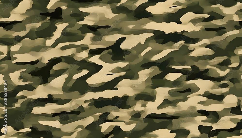 Fototapeta premium army camouflage texture, classic pattern for printing clothes, fabrics