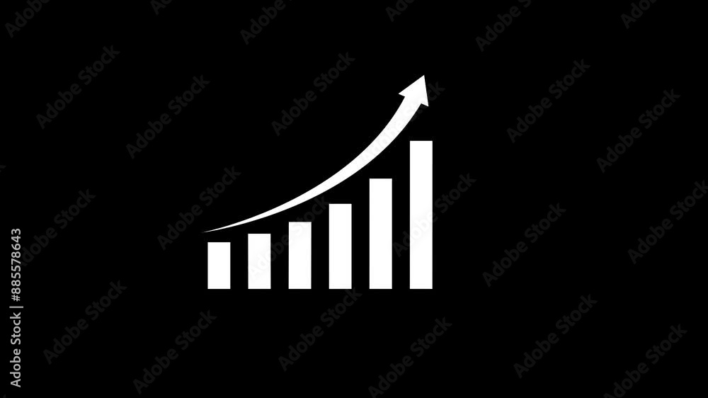 Business graph icon animation .growth business concept Business graph icon animation .growth business concept