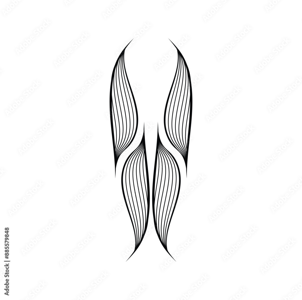 Abstract wave line art vector illustration design. Eps 10 Abstract wave line art vector illustration design. Eps 10