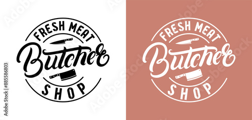 Vector logo template of butchery or meat shop