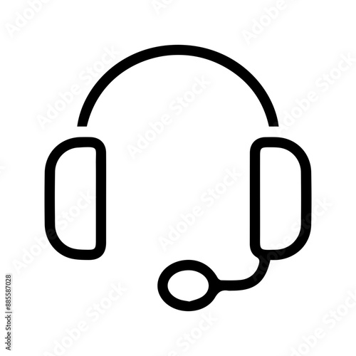 Headset Icon isolated on blank background