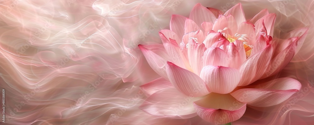 Beautiful pink lotus flower with soft blurry background of motion blur and long exposure Beautiful pink lotus flower with soft blurry background of motion blur and long exposure