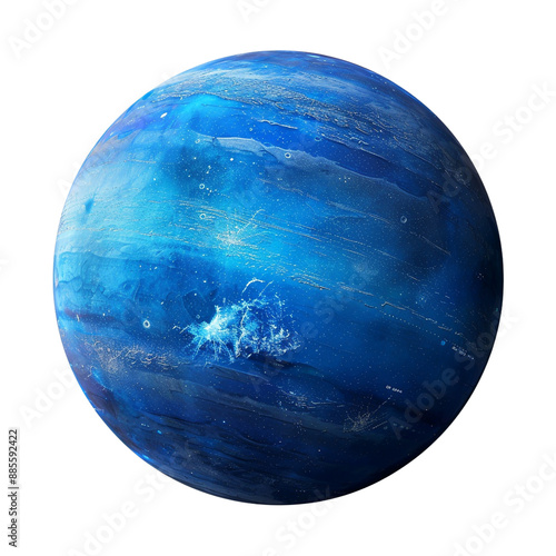 Realistic Neptune planet in deep space clip art