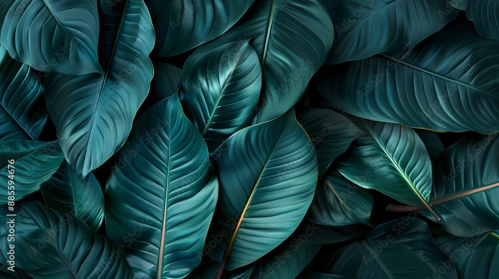 Abstract leaves in the background, a pattern that mimics nature's art. Green decoration, a representation of leaf textures. Abstract leaves in the background, a pattern that mimics nature's art. Green decoration, a representation of leaf textures.
