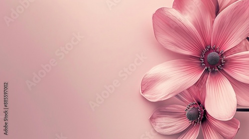 On background, a flower in bloom, spectacularly colorful. A natural greeting, it's an awesome sight to behold.