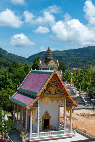  Wat Chalong, or Chalong Temple, built at the beginning on 19th century, Its real name is Wat Chaiyathararam, but you probably won't see it on any road signs. Wat Chalong ( Chalong Temple )  photo