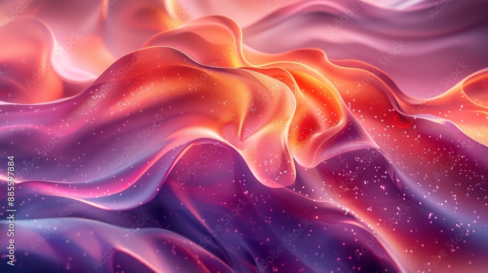 Obraz premium A Symphony of Shimmering Hues in Liquid Light. Generative AI