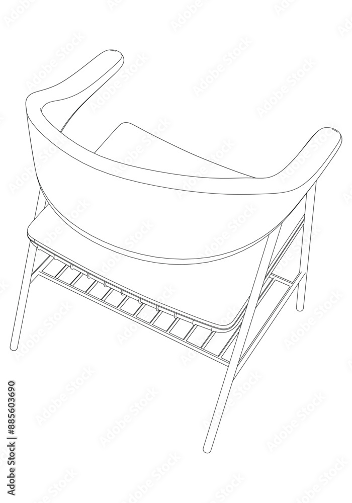 Chair editable vector illustration on white background. chair Line art, clip art, Office Chair, Hand-drawn design elements. Chair editable vector illustration on white background. chair Line art, clip art, Office Chair, Hand-drawn design elements.