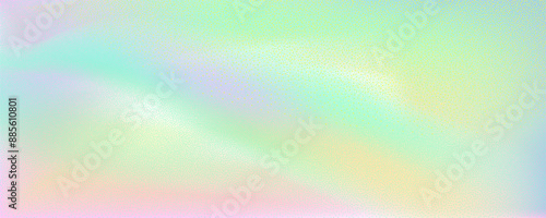 Abstract background featuring a holographic blur with a color gradient.Vector grain noise texture, and watercolor blend.Neon iridescent colors creating a smooth gradation effect.