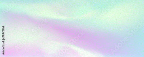 Abstract background featuring a holographic blur with a color gradient.Vector grain noise texture, and watercolor blend.Neon iridescent colors creating a smooth gradation effect.