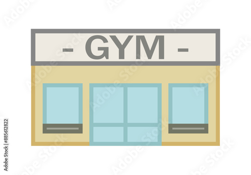 Establecimiento de un gimnasio de paredes amarillas