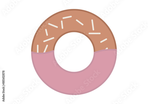 Rosquillas con cubierta de fresa y chocolate blanco