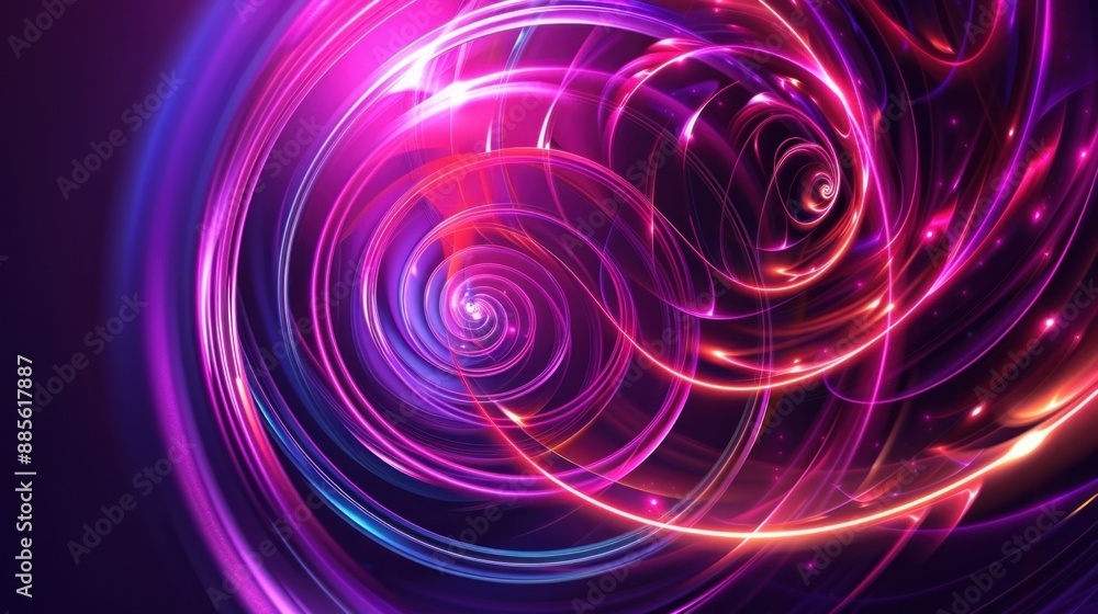 Abstract Swirling Lights in Vibrant Hues Abstract Swirling Lights in Vibrant Hues