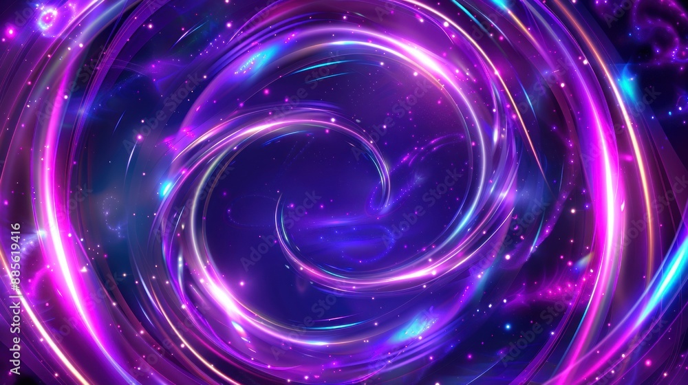 Abstract Swirling Lights in Vibrant Purple and Blue Abstract Swirling Lights in Vibrant Purple and Blue