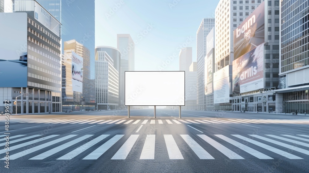 Obraz premium A highway with a bridge over it and a city in the background