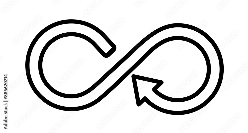 Circular economy loop arrow icon isolated on white background. Circular economy symbol endless loop logo concept of environmentally responsible green corporate industrial business, recycling. Circular economy loop arrow icon isolated on white background. Circular economy symbol endless loop logo concept of environmentally responsible green corporate industrial business, recycling.