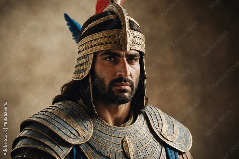 portrait of Assyrian Warrior - Ancient Era, Mesopotamia portrait of Assyrian Warrior - Ancient Era, Mesopotamia