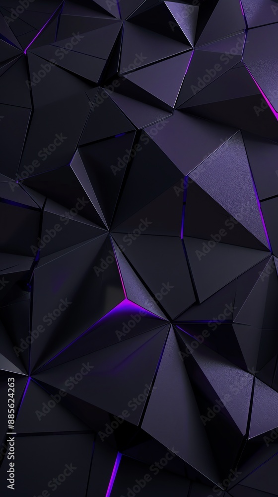 Abstract Dark Geometric Background with Purple Glow, ideal for technology, gaming, or futuristic designs. Abstract Dark Geometric Background with Purple Glow, ideal for technology, gaming, or futuristic designs.