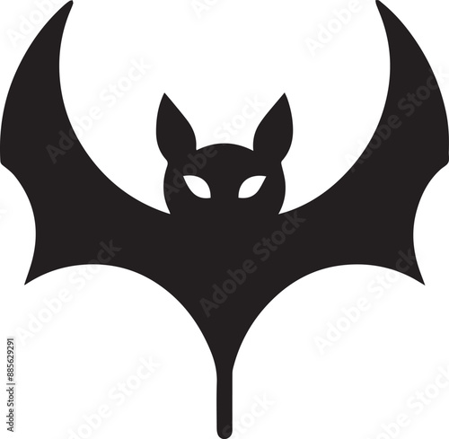 Bat vector icon isolated on a white background. Bat logo illustration.