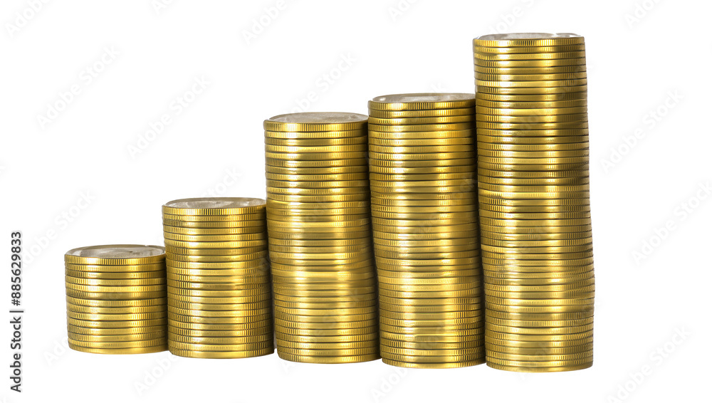 coins isolated on white background coins isolated on white background