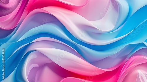 depiction of a vibrant abstract background with multicolored, wavy textures in pink and blue