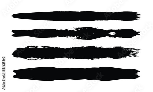 Paint Brush Strokes Set, watercolour grunge brush strokes collection Free Vector, Paint Brush Strokes Set Free Vector.