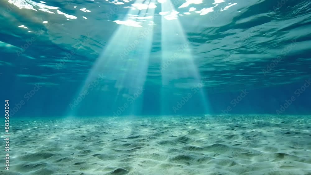 Underwater Sunlight Beams Generative AI Underwater Sunlight Beams Generative AI