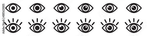 Eye icon, eyeball icon