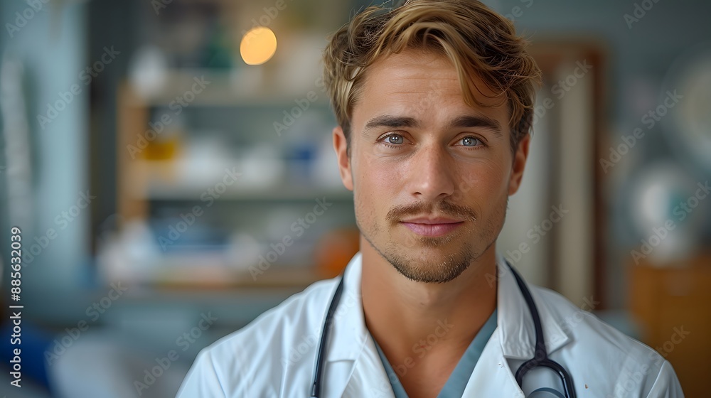 confident smiling doctor with stethoscope wearing medical uniform at hospital confident smiling doctor with stethoscope wearing medical uniform at hospital