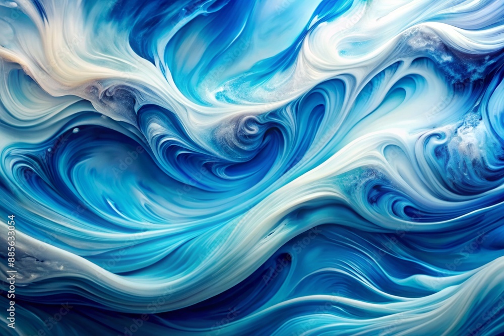 A wave with blue and white colors A wave with blue and white colors