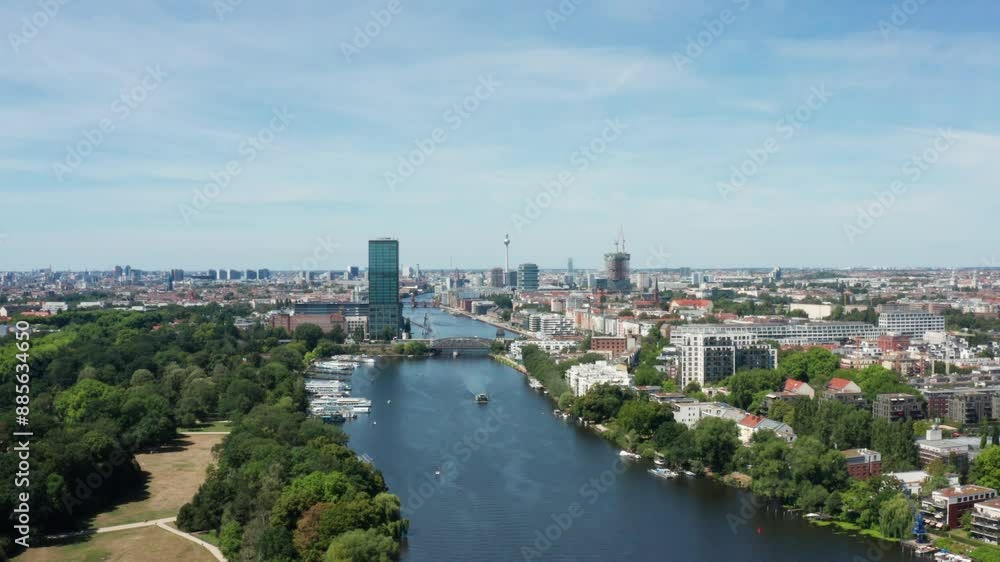 Aerial view of Berlin and the TV tower Aerial view of Berlin and the TV tower