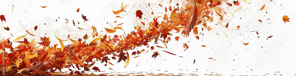 Background, a tornado/vortex made of autumn leaves, on a light, solid background. Background, a tornado/vortex made of autumn leaves, on a light, solid background.