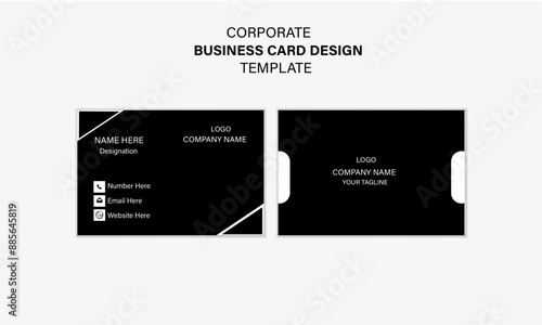  Black and white creative minimal business card and name card template design