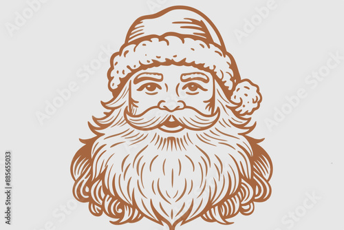 Vintage santa claus, vintage santa, santa claus vector, satna claus vector line art, santa claus