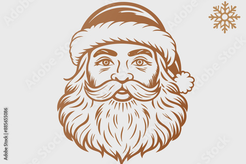 Vintage santa claus, vintage santa, santa claus vector, satna claus vector line art, santa claus