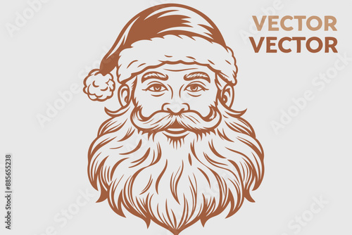 Vintage santa claus, vintage santa, santa claus vector, satna claus vector line art, santa claus