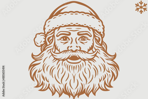 Vintage santa claus, vintage santa, santa claus vector, satna claus vector line art, santa claus