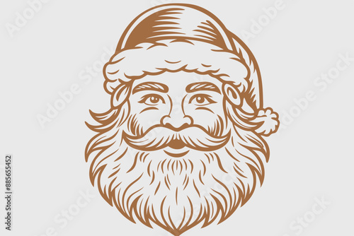 Vintage santa claus, vintage santa, santa claus vector, satna claus vector line art, santa claus