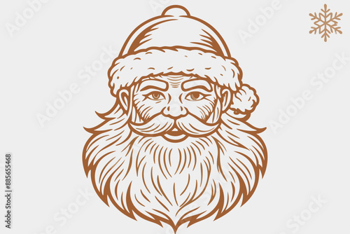 Vintage santa claus, vintage santa, santa claus vector, satna claus vector line art, santa claus