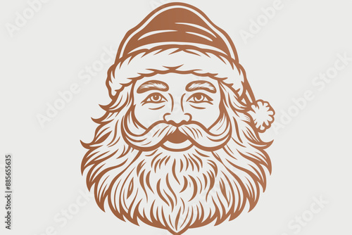 Vintage santa claus, vintage santa, santa claus vector, satna claus vector line art, santa claus