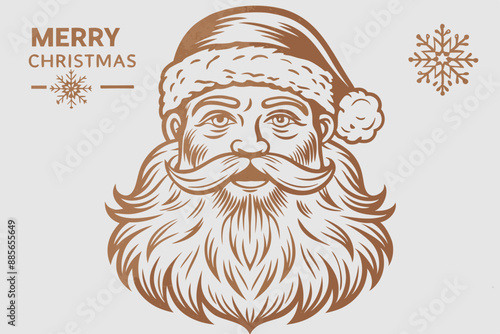 Vintage santa claus, vintage santa, santa claus vector, satna claus vector line art, santa claus