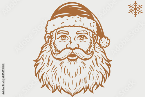 Vintage santa claus, vintage santa, santa claus vector, satna claus vector line art, santa claus