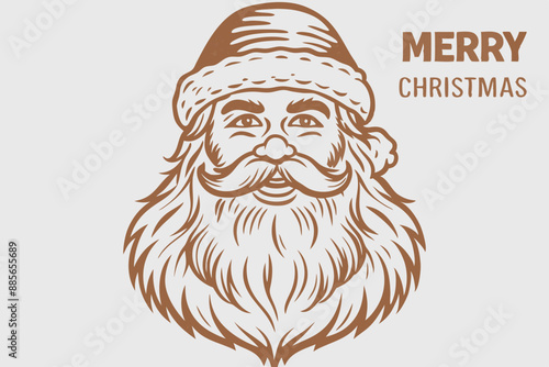 Vintage santa claus, vintage santa, santa claus vector, satna claus vector line art, santa claus