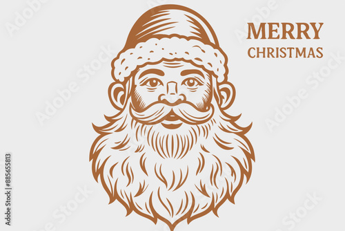 Vintage santa claus, vintage santa, santa claus vector, satna claus vector line art, santa claus
