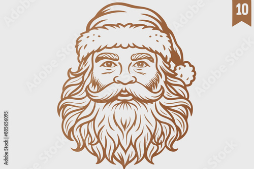Vintage santa claus, vintage santa, santa claus vector, satna claus vector line art, santa claus