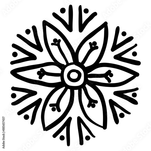 Snowflake Vector Illustration: Intricate and Beautiful Winter Design