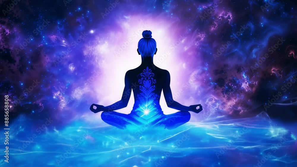 Serene Meditation with Cosmic Blue Protuberances Serene Meditation with Cosmic Blue Protuberances