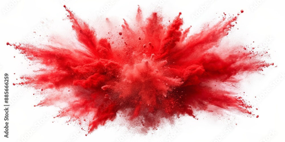 Red Powder Explosion, Isolated on White Background, Abstract Art, Colorful Burst, Powder, Explosion, Abstract Red Powder Explosion, Isolated on White Background, Abstract Art, Colorful Burst, Powder, Explosion, Abstract