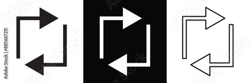 Repost or reshare icon. Social media repost Vector illustration used in verious website in eps 10.