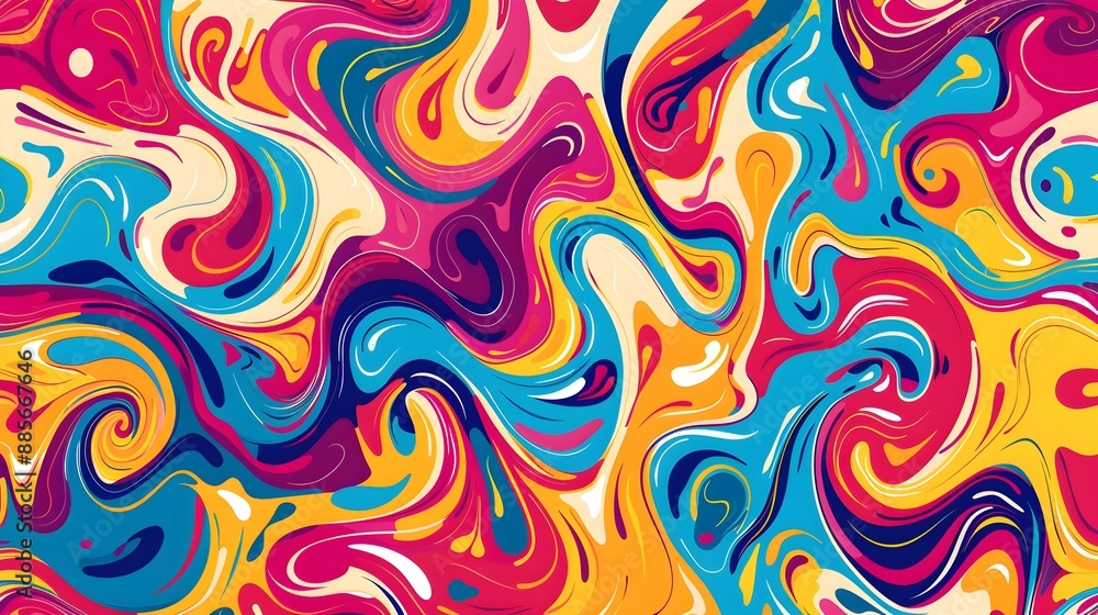 Psychedelic Swirl Pattern Design for Sticker and Shirt Artwork Psychedelic Swirl Pattern Design for Sticker and Shirt Artwork